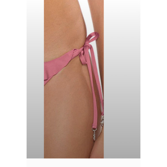 Soluna 2 Piece Hipster Swim Bikini Top & Bottom Mulberry Pink Small NWT $108 - Picture 9 of 9